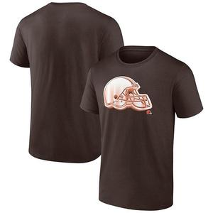 Мужская футболка cleveland browns chrome dimension коричневого цвета Unbranded