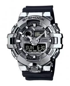 Мужские японские кварцевые часы из черной смолы, 53,4 мм, GM700-1A G-Shock, черный