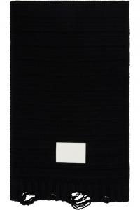 Шерстяной шарф Mm6 Maison Margiela, черный