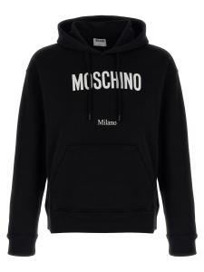 Худи с принтом логотипа Moschino, черный