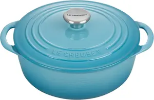 Кастрюля чугунная Le Creuset круглая, 2750 мл, бирюзовый