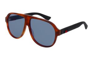 Овальные солнцезащитные очки с пластиковой оправой Unisex GUCCI, 002