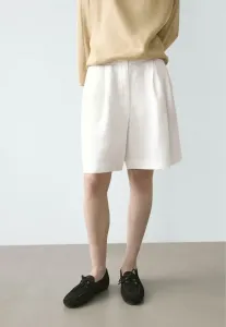 Плиссированные бермуды Massimo Dutti, White