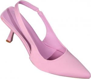 Женские сандалии Ctreela с низким каблуком, заостренным носком, дышащие, с ремешком на пятке, закрытым носком и ремешком на щиколотке, свадебные туфли, Pink