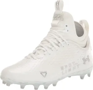 Футбольные бутсы Under Armour Men's Spotlight Lux Mc 2.0, белый/металлик серебристый