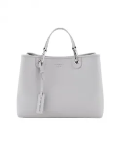 Сумка для покупок с принтом в виде оленей. Emporio Armani, серый