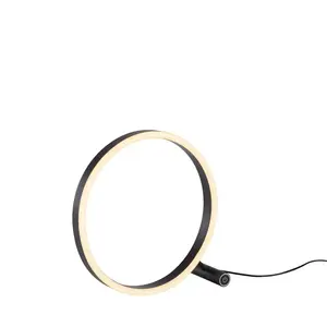 Настольная лампа RITUS с LED-панелью, 1 шт., теплый белый свет, диммируемая с помощью сенсорного диммера Just Light, антрацит