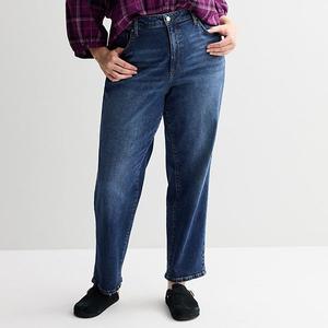 Прямые джинсы с высокой посадкой для полных Sonoma Goods For Life, Dark Wash