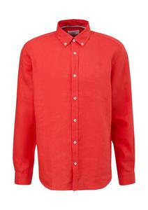 Рубашка на пуговицах классического кроя s.Oliver, оранжево-красный