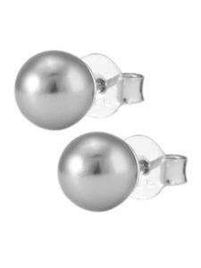 Adeliás Женские серьги - серьги-гвоздики из серебра 925 пробы с жемчужиной в серебряной оправе