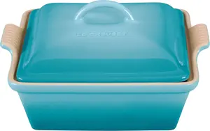 Форма керамическая Le Creuset Heritage с крышкой, 2400 мл, морской