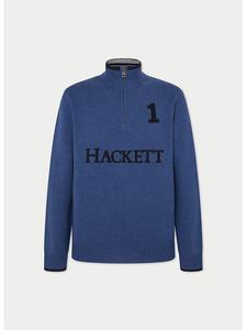 Hackett London Шерстяной свитер синего цвета