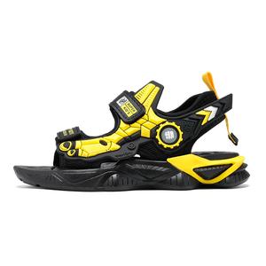 Детские сандалии с противоскользящими, износостойкими, упругими, легкими и амортизирующими свойствами ADOONGA, черный/желтый