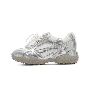 EBLAN Женские низкие кэжуал кеды серебристые, цвет Silver