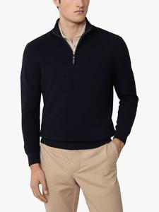 Хлопковый джемпер с молнией Hackett London