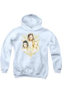 Толстовка с капюшоном Women Of Middle Earth молодежная по мотивам «Властелина колец» Gildan, белый