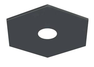 Потолочный светильник Lumicom River Hex 1X, 25x4x25 см, антрацитовый