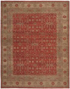 Ковер SAFAVIEH, 305 x 427 см, Oushak Collection, красный, ручной вязки из шерсти, идеально для помещений с высокой проходимостью в гостиной, спальне (OSH834A)