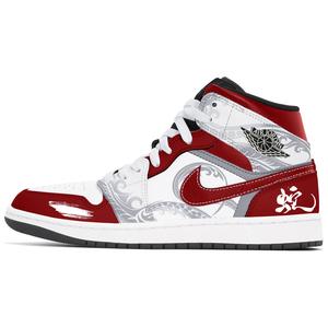 Air 1 устойчивые к истиранию кроссовки Mid Top Vintage Unisex Scarlet Jordan, Scarlet
