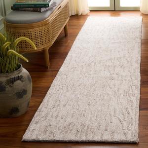 Ковер SAFAVIEH, 69 x 275 см, коллекции Ebony - ковер-дорожка, бежевый и айвори, ручной работы из шерсти, идеально для гостиной, коридора, холла, прихожей, спальни (EBN231B)