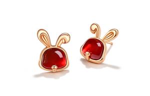 STYLEJING Серьги-гвоздики из серебра 925 пробы