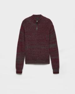 Свитер из шерсти и кашемира Prada, сланцево-серый/кокосово-коричневый