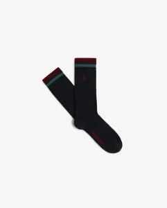 Мужские высокие носки с двумя полосками Fred Perry, темно-синий