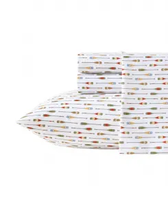 Комплект постельного белья из микрофибры с терморегулировкой для гребных лодок на озере, 4 предмета, размер Full Eddie Bauer, белый