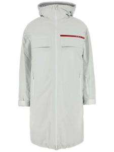 Prada пальто из нейлона Re-Nylon, серый