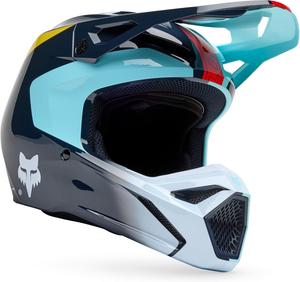 Детский мотокроссовый шлем Fox Racing V1, Light Blue Elevated