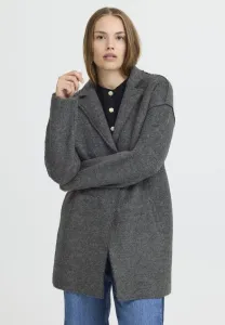 Короткое пальто лулы Pulz, Dark Grey Mel.