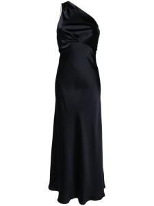 Blanca Vita атласное платье на одно плечо, синий