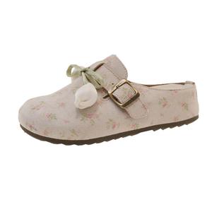 Женские сандалии Quiet Closed Toe Slippers с мелким цветочным принтом PARK DANCE, Small Floral