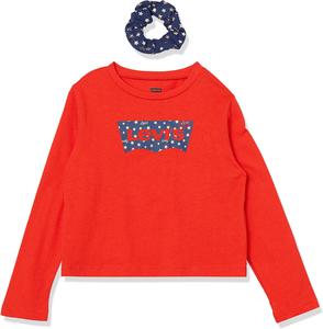 Футболка с длинным рукавом Levi's для девочек и малышей, Flame Scarlet