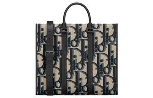 Косая печать плечевая сумка через плече сумка мужская бежевая и черная DIOR