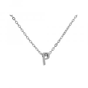 BAIJUAN Титановое стальное колье унисекс серебристого цвета