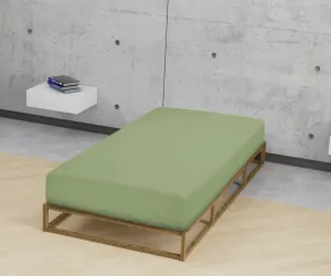 Простыня Biberna на подгонке "Бобер в размере. 90х200, 140х200 или 180х200 см", из хлопка, для матрасов высотой до 22 см, зимние, простыни 90-100х190-200 см, 1 шт., цвет fichte