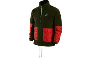 Куртка Nike Utility Fleece, зеленый/красный
