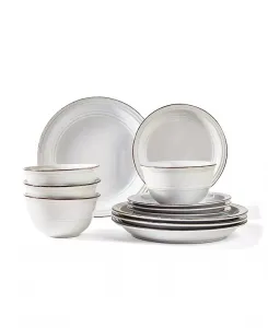 Обеденный сервиз Madelyn, 12 предметов American Atelier, white