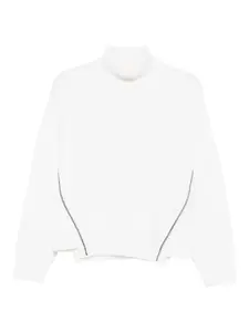 Водолазка с контрастной строчкой ALPHA STUDIO, белый