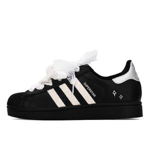 Adidas Originals Низкие кроссовки для скейтбординга Superstar 2 Butterfly Ballet, устойчивые к истиранию, унисекс, серебристо-черные