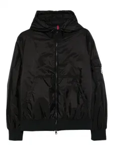 Куртка на молнии с капюшоном Moncler, черный
