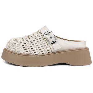 Y6T Закрытые тапочки женские бежевые, цвет Beige