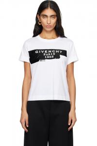 Футболка с принтом в виде ленты от Givenchy, белый