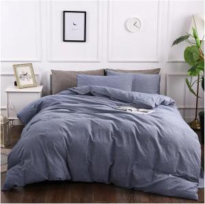 QuKan Комплект постельного белья из 100% льна Blue