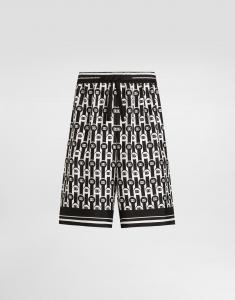 Бермуды из шелкового твила Dolce & Gabbana, принт