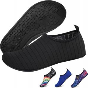 Водные тапочки для женщин и мужчин, носки для аква-йоги, для бассейна, пляжа, серфинга, прогулок, аквапарка, катания на лодках, спортивные водные обувь Wetinforu, черный
