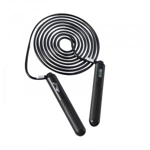 Скакалка материал троса pvc стальной трос, материал ручки abs силикон для взрослых примерно 2,8 м LINING, черный