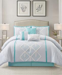 Комплект постельного белья Oliver из 7 предметов, размер Queen Stratford Park, Blue