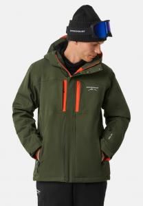 Куртка для сноуборда Swedemount ST ANTON SR, Dk. Olive Green Burned Orange/Dark Green